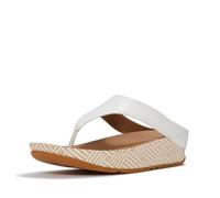 Fitflop Lulu Lux Graphic Weave Toe Post Sandals UK 6.5 White