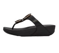 FitFlop Lulu Marble Stone Toe Post Sandals, black, 7 UK