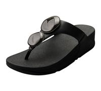 FitFlop Lulu Marbled-stone Womens Platform Sandals in Black - 6 UK