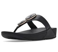 Fitflop Lulu Marbled-Stone Womens Platform Sandals in Black - 8 UK