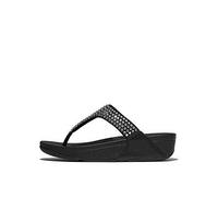 Fitflop Women's LULU Maxi-Crystal Toe-Post Sandals, Black, 6 UK