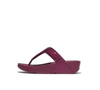 FitFlop Lulu Maxi-crystal Toe-post Sandal, Dark Red, Size 8, Women Dark Red