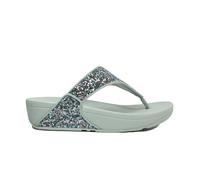 Fitflop Women's LULU Multi-Tonal Glitter Toe-Post Sandals, Blue, 5 UK