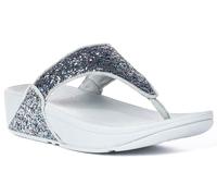 Fitflop Lulu Multi Tonal Glitter Toe-Post Womens Sandal In Blue UK 3 - 8