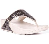 Fitflop Lulu Multi Tonal Glitter Toe-Post Womens Sandal In Nude UK 3 - 8