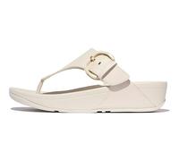 Fitflop LULU RESIN-BUCKLE LEATHER TOE-POST SANDALS