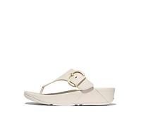 FitFlop Lulu Resin-buckle Leather Toe-post Sandals - Paris Beige, Beige, Size 7, Women Beige