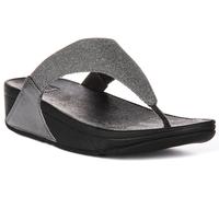 Fitflop Lulu Shimmerlux Slide Womens Sandal In Pewter UK 3 - 8