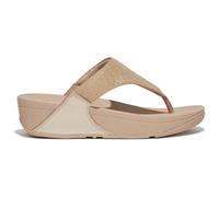 Fitflop Lulu Shimmerlux Toe-post Flip Flops Beige EU 41 Women