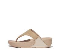 Fitflop Lulu Shimmerlux Toe-post Flip Flops Beige EU 40 Women