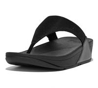 Fitflop Women's LULU SHIMMERLUX Toe-Post Sandals, Black, 6.5 UK