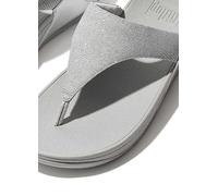 FitFlop Lulu Shimmerlux Toe Post Sandals Silver