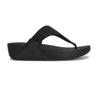 FitFlop Lulu Shimmerlux Toe Post Synthetic Women's Casual Sandals - All Black - Size:UK 6.5