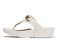 Fitflop LULU SQUARE-CHAIN LEATHER TOE-POST SANDALS