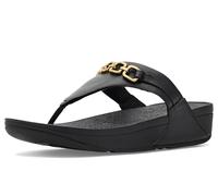 Fitflop LULU SQUARE-CHAIN LEATHER TOE-POST SANDALS