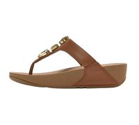 Fitflop Lulu Ultra Jewel Metallic Toe Post Sandals Brown EU 41 Woman