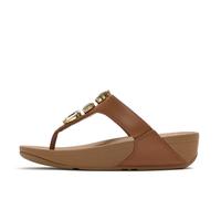 Fitflop Lulu Ultra-Jewel Metallic Toe Post Sandals DEEP TAN SIZE 4