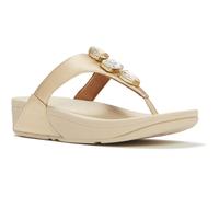 Fitflop Lulu Ultra Jewel Metallic Toe Post Sandals Golden EU 38 Woman