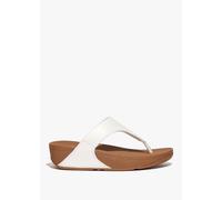 FITFLOP Lulu White Leather Toe Post Sandals Size: 5, Colour: White Lea