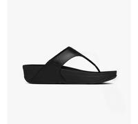 FitFlop LULU Womens Leather Toe Post Sandals Black - UK 3