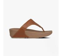 FitFlop LULU Womens Leather Toe Post Sandals Light Tan - UK 6
