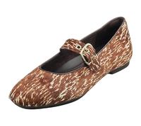 FitFlop Mary Jane Womens Ballerina Shoes in Brown White - 5 UK