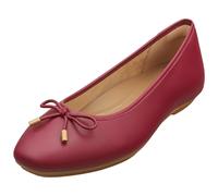 FitFlop Mary Jane Womens Ballerina Shoes in Ruby - 4 UK
