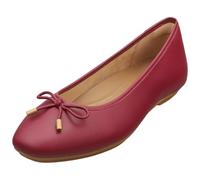 FitFlop Mary Jane Womens Ballerina Shoes in Ruby - 7 UK