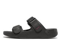 FITFLOP Men's Gogh Moc Slide in Leather Open Toe Sandals, Black (Black 001), 9 UK 43 EU