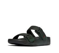 Fitflop Men's Gogh MOC Slide in Leather Sandal, Deep Green, 8 UK