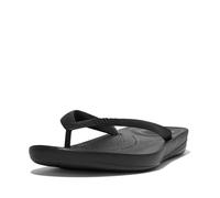 Fitflop Men's Iqushion Ergonomic Flip-flops Open Toe Sandals, Black Black 001, 10 UK