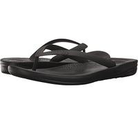 Fitflop Men's Iqushion Ergonomic Flip-flops Open Toe Sandals, Black Black 001, 8 UK
