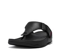 Fitflop Men's Trakk Ii Post - Leather Open Toe Sandals, Black All Black 090, 9 UK