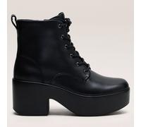 FitFlop Platfforms Heeled Lace-Up Boots ALL BLACK SIZE 3