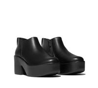 Fitflop Platfforms Heeled Short Leather Women's Black Boots - UK 8