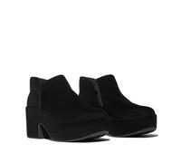 Fitflop Platfforms Heeled Short Suede Women's Black Boots - UK 8