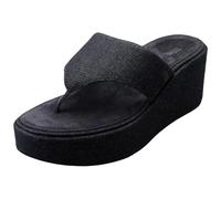 Fitflop Platfforms Toepost Womens Wedge Sandals in Dark Denim - 7 UK
