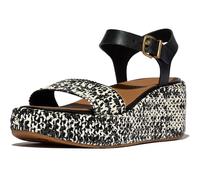Fitflop Platfforms Wedge Faux Suede Women's Black/Ivory Sandals