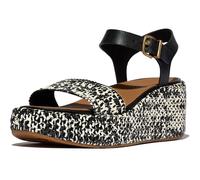 Fitflop Platfforms Wedge Faux Suede Women's Black/Ivory Sandals UK 8