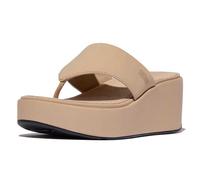 Fitflop Women's PLATFFORMS Wedge Toe-Post Sandals, Beige, 6.5 UK