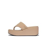 FitFlop Platfforms Wedge Toe-post Sandals - Classic Beige, Beige, Size 7, Women Beige