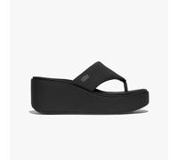 FitFlop PLATFFORMS WEDGE Womens Toe Post Sandals All Black - UK 7 - Black