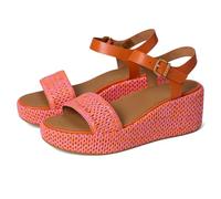 Fitflop Platfforms Woven Womens Wedge Sandals in Tan Ivory