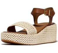 Fitflop Platfforms Woven Womens Wedge Sandals in Tan Ivory - 7 UK