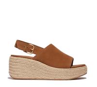 Fitflop Platforms Espadrille Suede Wedge B/strap Sandals CAMO GREEN SIZE 4