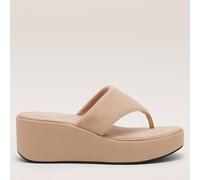 Fitflop Platforms Wedge Toe-post Sandals CLASSIC BEIGE SIZE 7