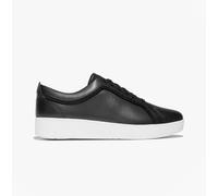 Fitflop Women's Rally Crystal-Trim Leather Sneakers, Black, 6 UK