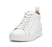 Fitflop Womenss Fit Flop Rally Leather High Top Trainers in White Leather (archived) - Size UK 4