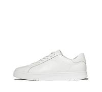 Fitflop Rally II Mens Tumbled-Leather Sneakers, Urban White, 11 UK