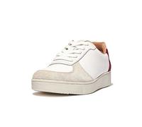Fitflop Rally Leather & Suede Panel Sneakers White